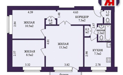Купить 3-комнатную квартиру, Минск, Уборевича ул., 18 (Заводской район). Фото 2