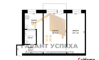 Купить 2-комнатную квартиру, Брест, ул. Интернациональная, д. . Фото 14