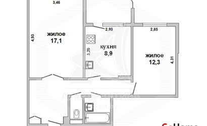 Купить 2-комнатную квартиру, Брест, Ковалево, ул. Луцкая. Фото 21