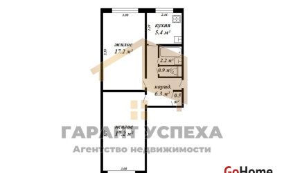 Купить 2-комнатную квартиру, Брест, ул. Советской Конституции, д. . Фото 17