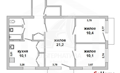 Купить 3-комнатную квартиру, Брест, Центр, пр-т Машерова. Фото 3