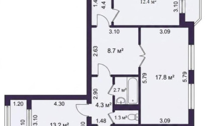 Купить 3-комнатную квартиру, Минск, Есенина ул., 29 (Московский район). Фото 16