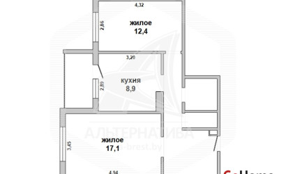 Купить 2-комнатную квартиру, Брест, Ковалево, ул. Суворова. Фото 30