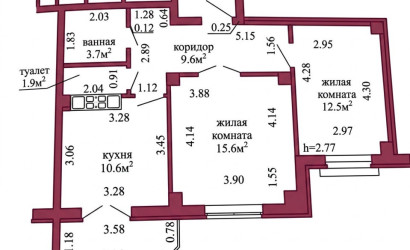 Купить 2-комнатную квартиру, Гродно, Виктора Глухова, 9. Фото 12