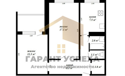 Купить 2-комнатную квартиру, Брест, ул. Октябрьской революции, д. . Фото 18