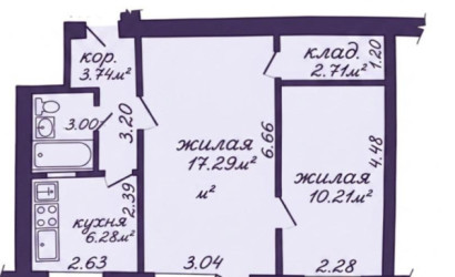 Купить 2-комнатную квартиру, Минск, Городской Вал ул., 9 (Московский район). Фото 19