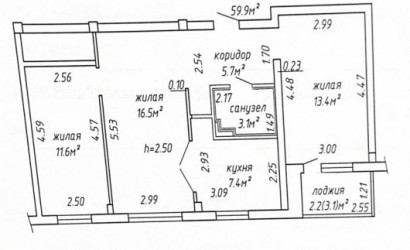 Купить 3-комнатную квартиру, Минск, Куйбышева, 46 (Советский район). Фото 41