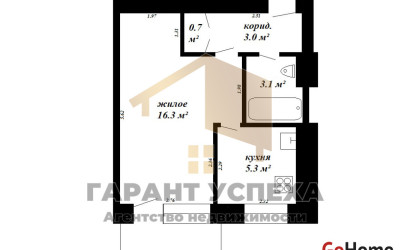 Купить 1-комнатную квартиру, Брест, просп. Машерова, д. . Фото 10