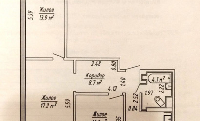 Купить 3-комнатную квартиру, Новополоцк, Молодежная ул., 136. Фото 18