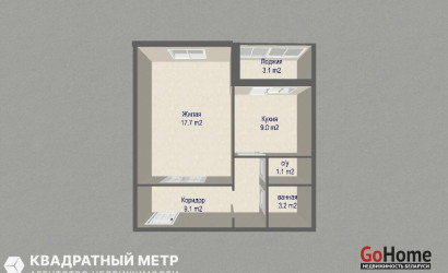 Купить 1-комнатную квартиру, Боровляны, 40 Лет Победы ул., 35. Фото 15