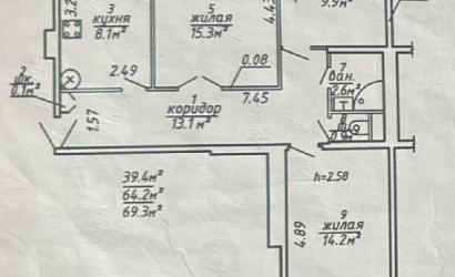 Купить 3-комнатную квартиру, Витебск, Петруся Бровки ул., 3/2. Фото 12