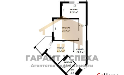 Снять 2-комнатную квартиру, Брест, ул. Гоголя, д. . Фото 16