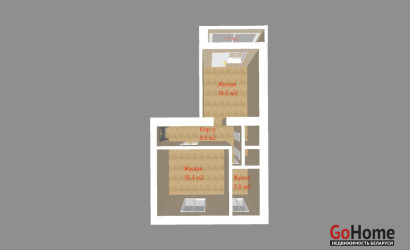 Купить 2-комнатную квартиру, Заславль, Микрорайон 1 м-н, 4/А. Фото 27