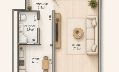 Купить 1-комнатную квартиру, Минск, Партизанский, 80 (Заводской район). Фото 1