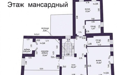  3-этаж.(444 м2), Крыжовка(Академическая ул.)