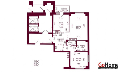 Купить 2-комнатную квартиру, Гродно, Суворова, 312. Фото 12