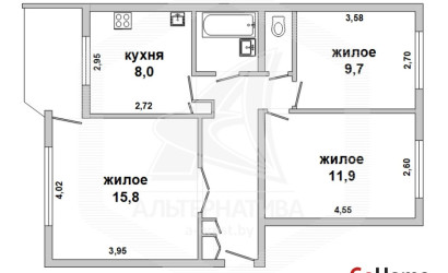 Купить 3-комнатную квартиру, Брест, Речица, ул. Писателя Смирнова. Фото 11