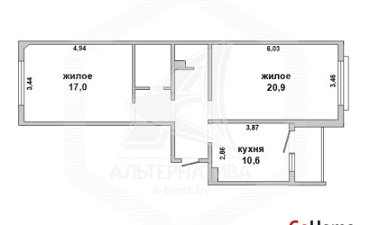 Купить 2-комнатную квартиру, Брест, Лт. рябцева, ул. Лейтенанта Рябцева. Фото 15