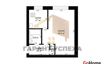 Купить 1-комнатную квартиру, Брест, просп. Машерова, д. . Фото 8