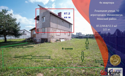 Купить 4-комнатную квартиру, Михановичи, Лошицкая ул., 10. Фото 1