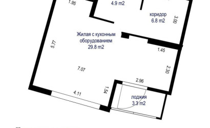 Купить 1-комнатную квартиру, Минск, Нововиленская ул., 61 (Центральный район). Фото 1