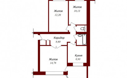 Купить 3-комнатную квартиру, Пинск, Первомайская, 187. Фото 9