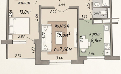 Купить 2-комнатную квартиру, Минск, Плеханова, 52/1(Ленинский район). Фото 7