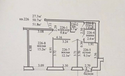 Купить 2-комнатную квартиру, Витебск, ул. Терешковой , д. 30, корпус 3. Фото 9