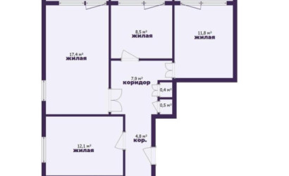 Купить 4-комнатную квартиру, Минск, Любимова просп., 34/1 (Московский район). Фото 2