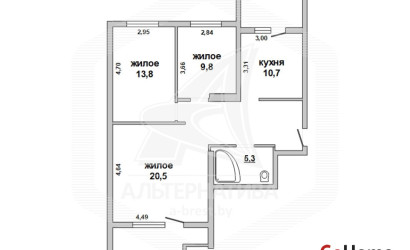 Купить 3-комнатную квартиру, Брест, Киевка, ул. Московская. Фото 1
