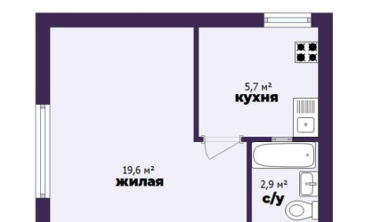 Купить 1-комнатную квартиру, Слуцк, Копыльская ул., 1. Фото 2