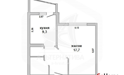 Купить 1-комнатную квартиру, Брест, Восток, ул. Московская. Фото 16