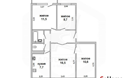 Купить 4-комнатную квартиру, Малорита, , . Фото 11