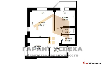 Купить 2-комнатную квартиру, Брест, ул. Краснознаменная, д. . Фото 19