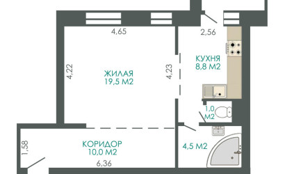 Снять 1-комнатную квартиру, Минск, ул. Гвардейская, д. 10 (Центральный район). Фото 5