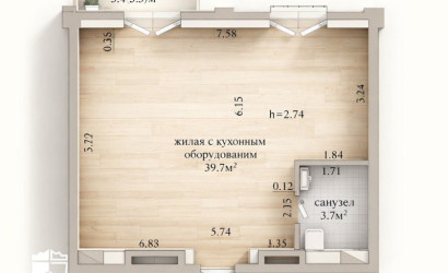 Купить 1-комнатную квартиру, Минск, Виталия Цвирко, 102 (Советский район). Фото 8