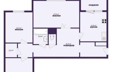 Купить 3-комнатную квартиру, Минск, Мазурова ул., 12 (Фрунзенский район). Фото 2