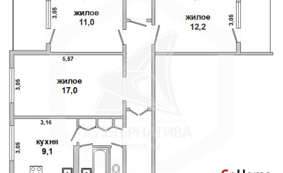 Купить 3-комнатную квартиру, Брест, Ковалево, ул. Октябрьской Революции