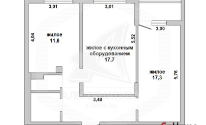 Купить 2-комнатную квартиру, Брест, Ковалево, ул. Октябрьской Революции. Фото 1