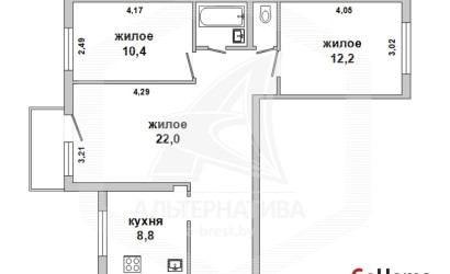 Купить 3-комнатную квартиру, Брест, Центр, ул. Пушкинская. Фото 1