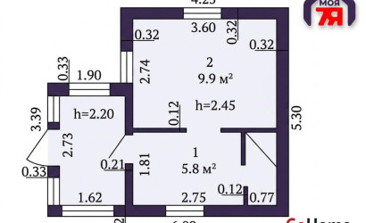 Купить дом в деревне, Горняк-1, 5 соток. Фото 2