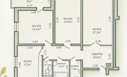 Купить 3-комнатную квартиру, Минск, Рафиева, 36 (Московский район). Фото 12