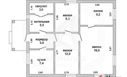 Купить дом, Кобрин, г. Кобрин, 6.06 соток. Фото 26