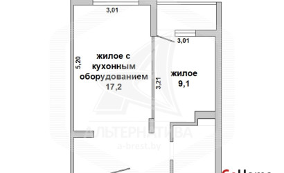 Купить 2-комнатную квартиру, Брест, Ковалево, ул. Октябрьской Революции. Фото 1