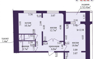 Купить 2-комнатную квартиру, Копище, Авиационная ул., 61. Фото 25
