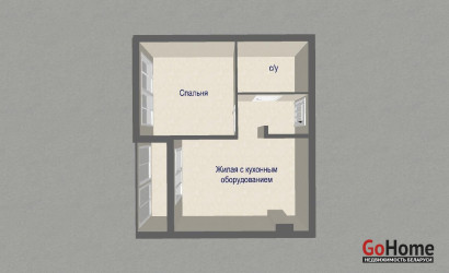 Купить 1-комнатную квартиру, Минск, Леонида Щемелёва ул., 14(Октябрьский район). Фото 2