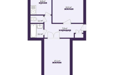 Купить 2-комнатную квартиру, Солигорск, Ленина ул., 26. Фото 2