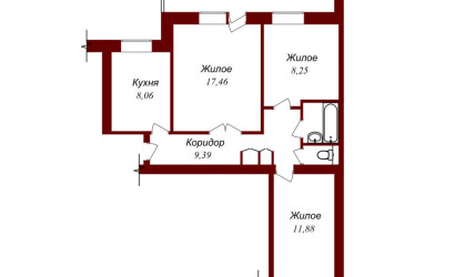 Купить 3-комнатную квартиру, Пинск, Первомайская, 145. Фото 3