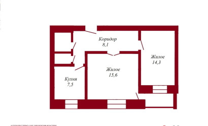 Купить 2-комнатную квартиру, Пинск, Клещёва, 37. Фото 13