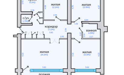 Купить 4-комнатную квартиру, Минск, Пулихова, 7/2 (Партизанский район). Фото 2